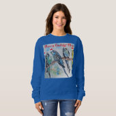 Budgie Parakeet Budgerigar Womens Funny Christmas Sweatshirt (Vorne ganz)