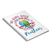 Budgie Parakeet Mama Meine Kinder haben Federn Notizblock (Rechte Seite)