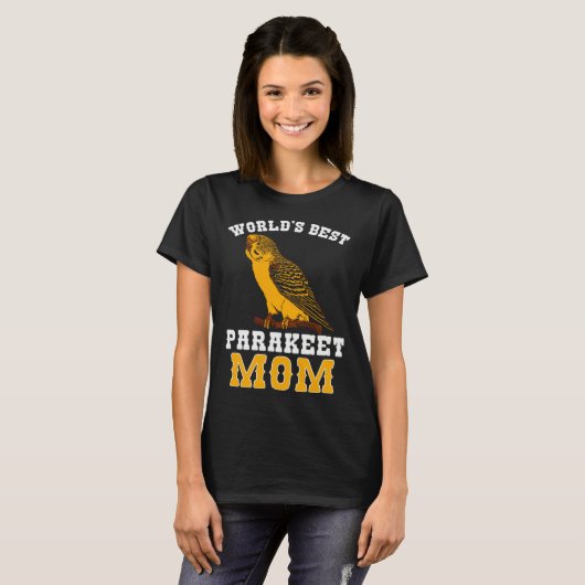 Budgie Parakeet Mom Budgerigar T-Shirt (Vorne ganz)