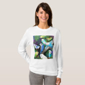 Budgie Parakeets-DamenHoodie T-Shirt (Vorne ganz)