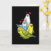 Budgie Parrot Karte (Gelbe Blume)
