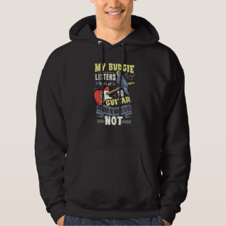Budgie Plays Guitar Parrot Budgerigar Budgie Guita Hoodie