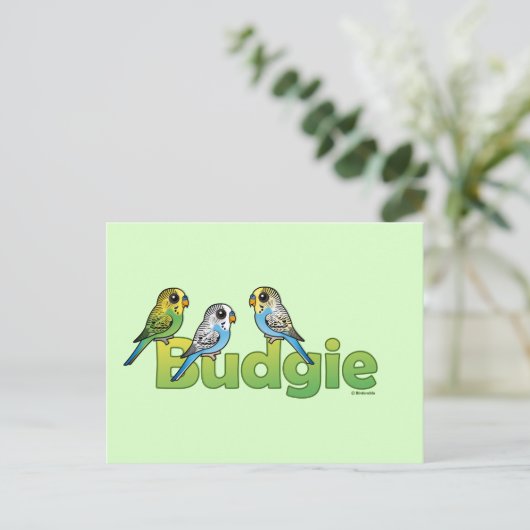 BUDGIE POSTKARTE (Stehend Vorderseite)