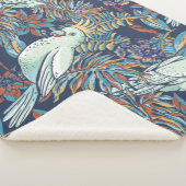 Budgie Rainforest Blume Foliage Blue Background Sherpadecke (3/4)