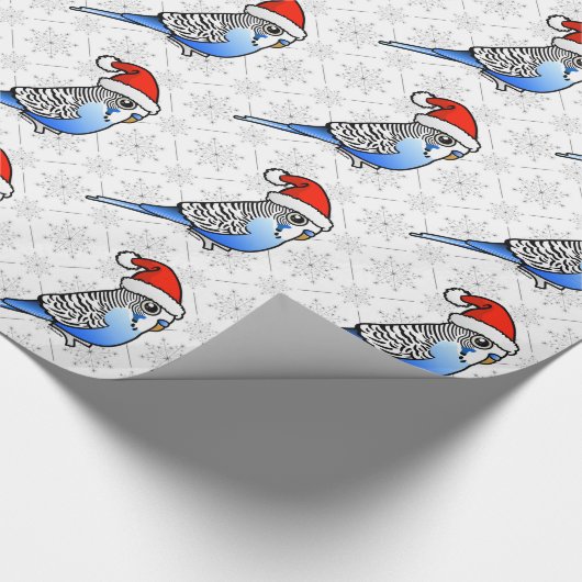 Budgie Santa Geschenkpapier (Ecke)