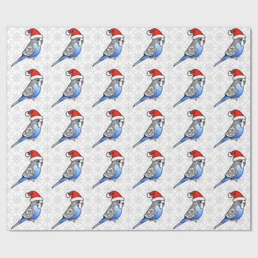 Budgie Santa Geschenkpapier (Flach)