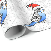 Budgie Santa Geschenkpapier (Rolleneckpunkt)