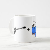 Budgie schaukelt Mathe Kaffeetasse (Vorderseite Links)