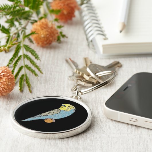 Budgie Schlüsselanhänger (Seite)