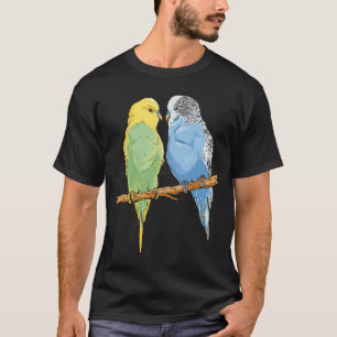Budgie Sitting Birds Budgerigar Parakeet Eigentüme T-Shirt