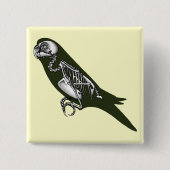 Budgie Skelett Button (Vorderseite)