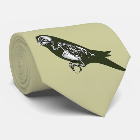Budgie Skelett Krawatte (Gerollt)