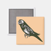 Budgie Skelett Magnet (Vorderseite/Rückseite)