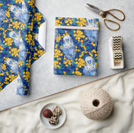 Budgie und Wattle Pattern Geschenkpapier