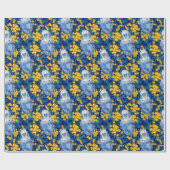 Budgie und Wattle Pattern Geschenkpapier (Flach)