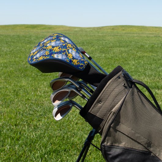 Budgie und Wattle Pattern Golf Headcover (In SItu)