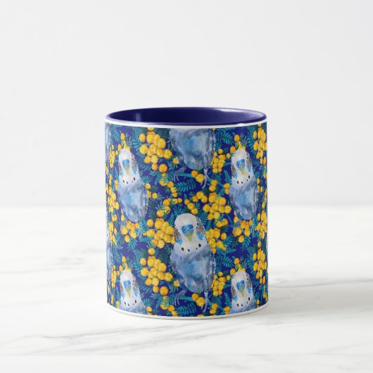 Budgie und Wattle Pattern Tasse (Zentrum)