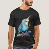 Budgie Unicorn Budgerigar Parakeet Bird T-Shirt (Vorderseite)
