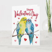Budgie Valentine Karte (Vorderseite)