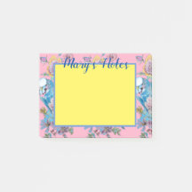 Budgie Watercolor Art Womans Name Post It Notes