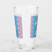 Budgie Watercolor Blumenladen Ladys Glass Tumbler (Rechts)