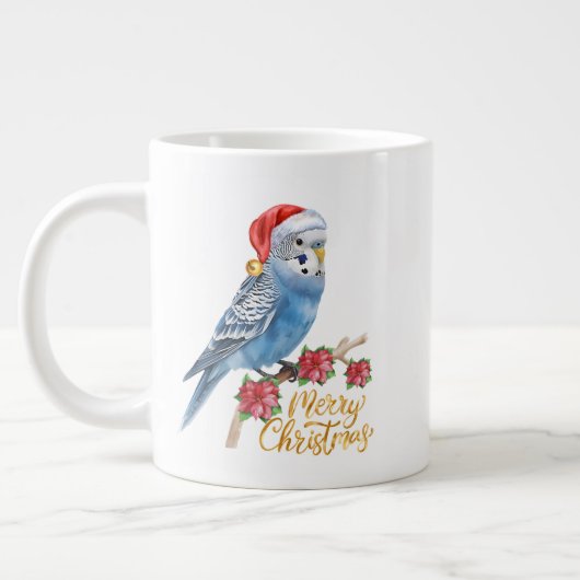 Budgie Weihnachten Jumbo-Tasse (Links)