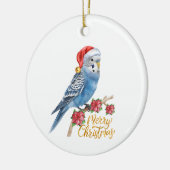 Budgie Weihnachten Keramik Ornament (Links)