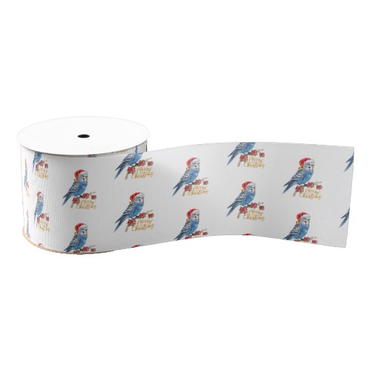Budgie Weihnachten Ripsband (Spule)
