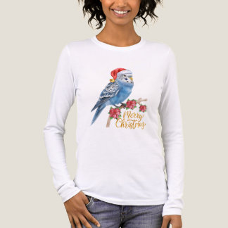 Budgie-Weihnachts-Langarmshirt Tri-Blend Shirt