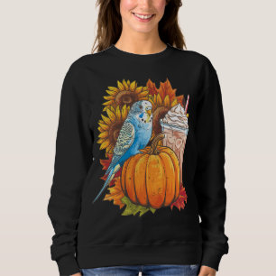 Budgie Wellensittich Kürbis-Gewürz-Latte-Liebhaber Sweatshirt