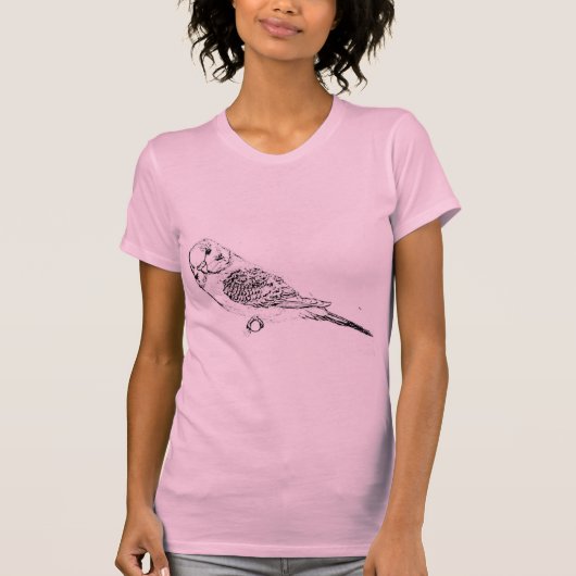 Budgie Zeichnen T-Shirt (Vorderseite)