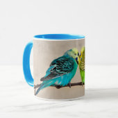 Budgien in der Tasse der Liebe (Vorderseite Links)