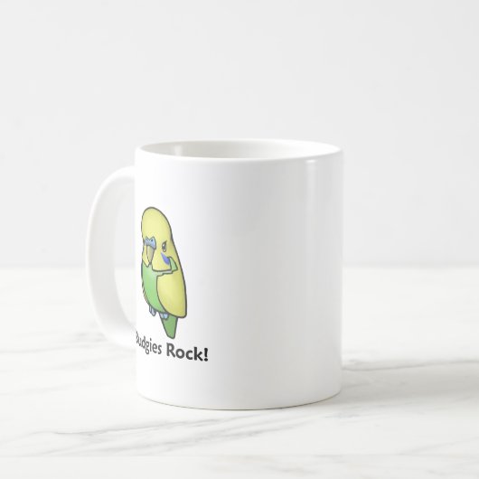 Budgies Felsen! Kaffeetasse (Vorderseite Links)