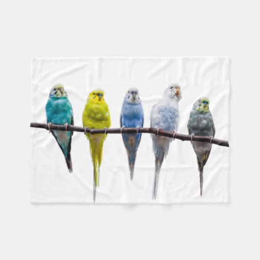Budgies Fleecedecke (Vorderseite (Horizontal))