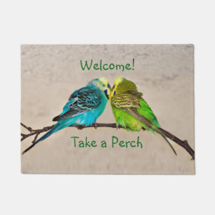 Budgies in der Liebe-Tür-Matte Fußmatte
