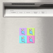Budgies Pop Art Magnet (In Situ (Geschirrspüler))