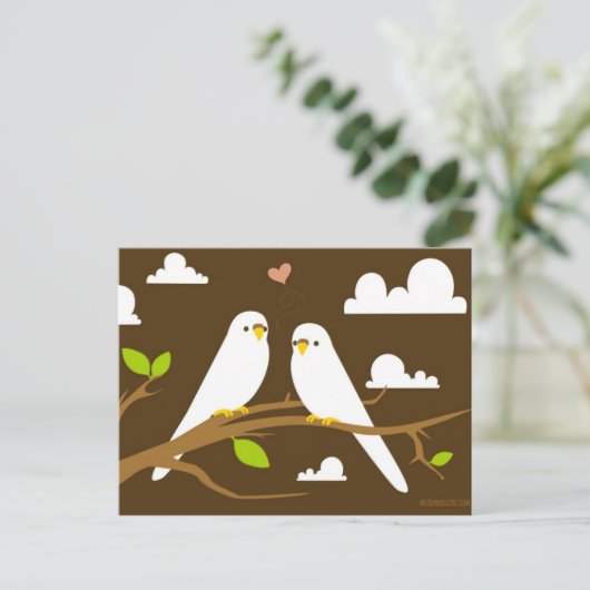 Budgies Postcard Postkarte (Stehend Vorderseite)