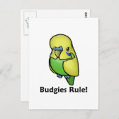 Budgies-Regel! Postkarte (Vorne/Hinten)