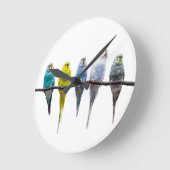 Budgies Runde Wanduhr (Winkel)