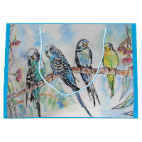 Budgies Watercolor Gum Tree budgie Vogelgeschenk B