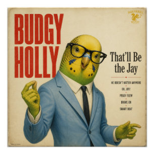 Budgy Holly Album: eine Parodie Poster