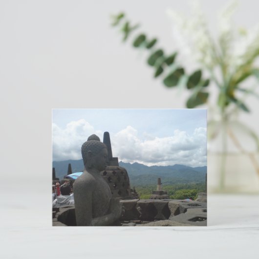 Budha Statue Postkarte (Stehend Vorderseite)