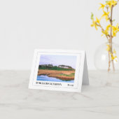 Budleigh Salterton, Devon, England Karte (Gelbe Blume)