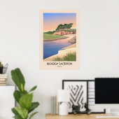 Budleigh Salterton Devon Küsten Reiseplakat Poster (Heimbüro)