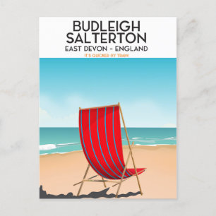 Budleigh Salterton , devon, travel poster Postkarte