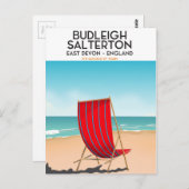 Budleigh Salterton , devon, travel poster Postkarte (Vorne/Hinten)