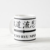Budo Ryu Ninjutsu Dojo-Kaffee-Tasse Kaffeetasse (Vorderseite Links)