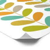 Buds Mid Century Modern Styling Poster - farbenfro (Ecke)