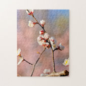 Buds of japan Apricot Blume im Frühjahr Puzzle (Vertikal)