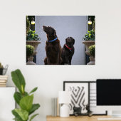 "Buds", Schokolade-Labrador Poster (Heimbüro)